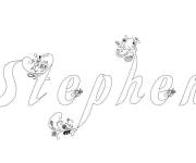 Coloriage Pr&eacute;nom Stephen