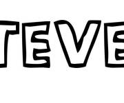 Coloriage Pr&eacute;nom Steven