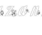 Coloriage Pr&eacute;nom Suzanne