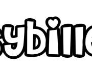 Coloriage Pr&eacute;nom Sybille