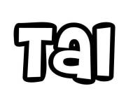 Coloriage et dessins gratuit Pr&eacute;nom Tal à imprimer