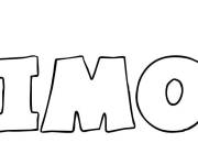 Coloriage Pr&eacute;nom Timon