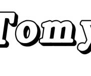 Coloriage Pr&eacute;nom Tomy