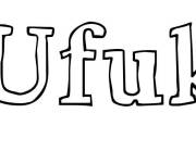 Coloriage Pr&eacute;nom Ufuk