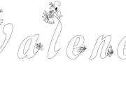 Coloriage Pr&eacute;nom Valene