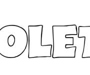 Coloriage Pr&eacute;nom Violette