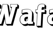 Coloriage Pr&eacute;nom Wafa