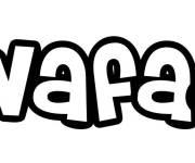 Coloriage Pr&eacute;nom Wafaa