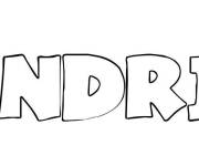 Coloriage Pr&eacute;nom Wandrille