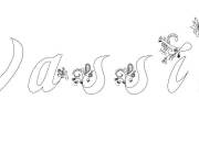 Coloriage Pr&eacute;nom Wassila