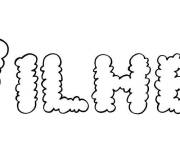 Coloriage Pr&eacute;nom Wilhem