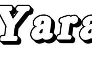 Coloriage Pr&eacute;nom Yara