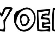 Coloriage Pr&eacute;nom Yoel