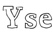Coloriage et dessins gratuit Pr&eacute;nom Yse à imprimer