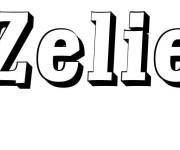 Coloriage Pr&eacute;nom Zelie