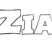 Coloriage et dessins gratuit Pr&eacute;nom Zia à imprimer