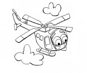 Coloriage et dessins gratuit Hélicoptère magique à imprimer