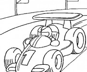 Coloriage et dessins gratuit Voiture de course rapide à imprimer