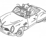 Coloriage et dessins gratuit Voiture de La Souris à imprimer