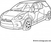 Coloriage Voiture de Rallye WRC dessin gratuit à imprimer