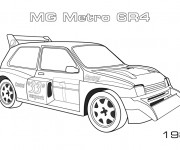 Coloriage Voiture de Rallye MG Metro