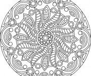 Coloriage et dessins gratuit Adulte Mandala magique à imprimer