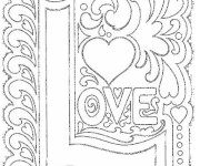 Coloriage Amour Art pour se d&eacute;tendre