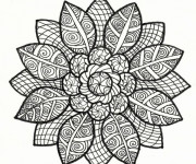 Coloriage Art Fleur Relaxant