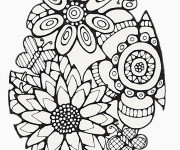 Coloriage Fleurs Difficile