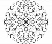 Coloriage Mandala facile