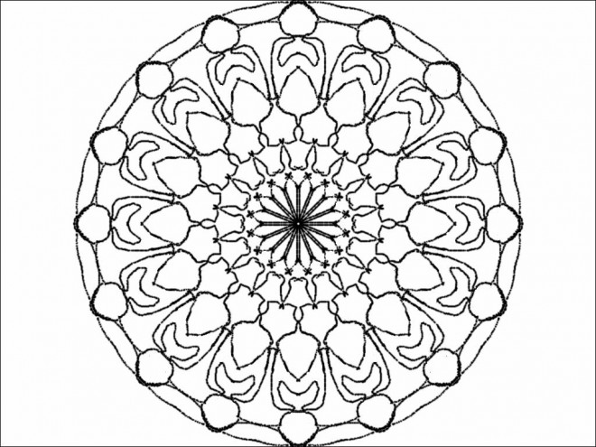 Coloriage et dessins gratuits Mandala facile à imprimer