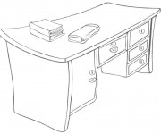 Coloriage Relaxant Bureau