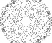 Coloriage Relaxant Mandala stylisé