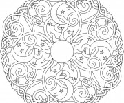 Coloriage Relaxant Mandala stylis&eacute;
