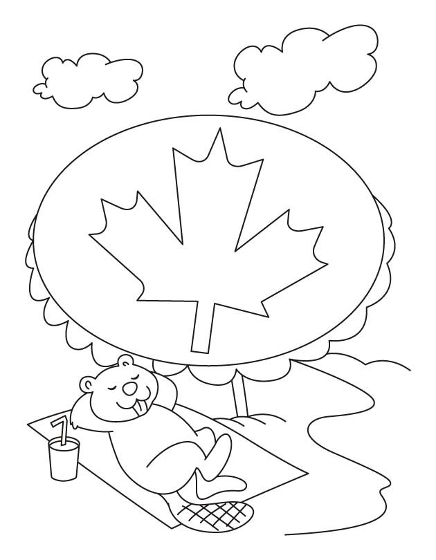 Coloriage et dessins gratuits Relaxation au Canada à imprimer