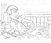 Coloriage Relaxation sur bureau