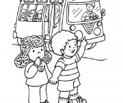 Coloriage et dessins gratuit Bus d'école Maternelle à imprimer