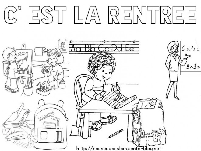 Coloriage Eleve En Classe