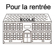 Coloriage et dessins gratuit École Pour La Rentrée à imprimer