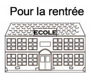 Coloriage École Pour La Rentrée