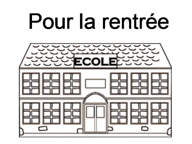 Coloriage et dessins gratuits École Pour La Rentrée à imprimer