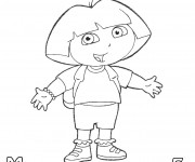 Coloriage et dessins gratuit La Rentrée maternelle Dora à imprimer