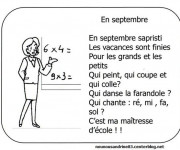 Coloriage Po&egrave;me pour La Rentr&eacute;e &agrave; d&eacute;couper