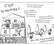 Coloriage Po&egrave;me pour La Rentr&eacute;e scolaire