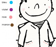 Coloriage Un &eacute;l&egrave;ve &agrave; colorier