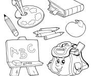 Coloriage et dessins gratuit Rentrée des classes facile à imprimer