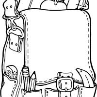 Coloriage et dessins gratuit Sac a dos CP1 pour la rentrée scolaire à imprimer