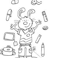 Coloriage et dessins gratuit septembre c'est la rentrée à imprimer