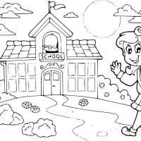 Coloriage et dessins gratuit une élève la rentrée scolaire à imprimer