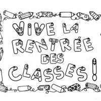 Coloriage et dessins gratuit Vive la rentrée des classes à imprimer